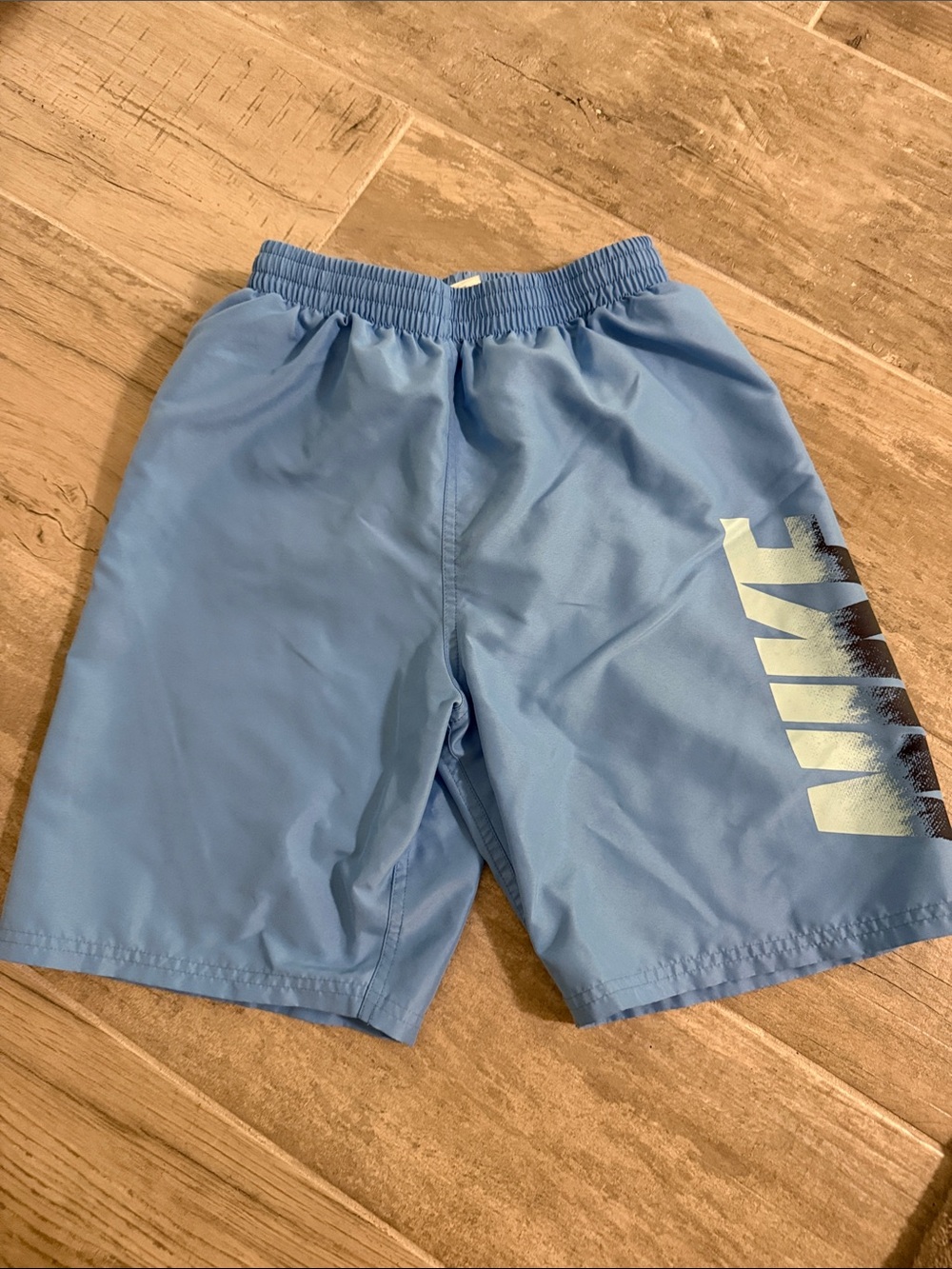 Nike Sky Blue Athletic Shorts with Side Logo